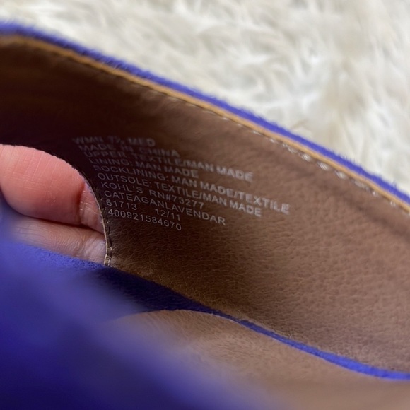 Candies Women’s heels Purple Suede Open-toe Platform size 7.5 M - Picture 11 of 13